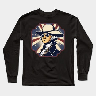 George Washington with sunglasses Long Sleeve T-Shirt